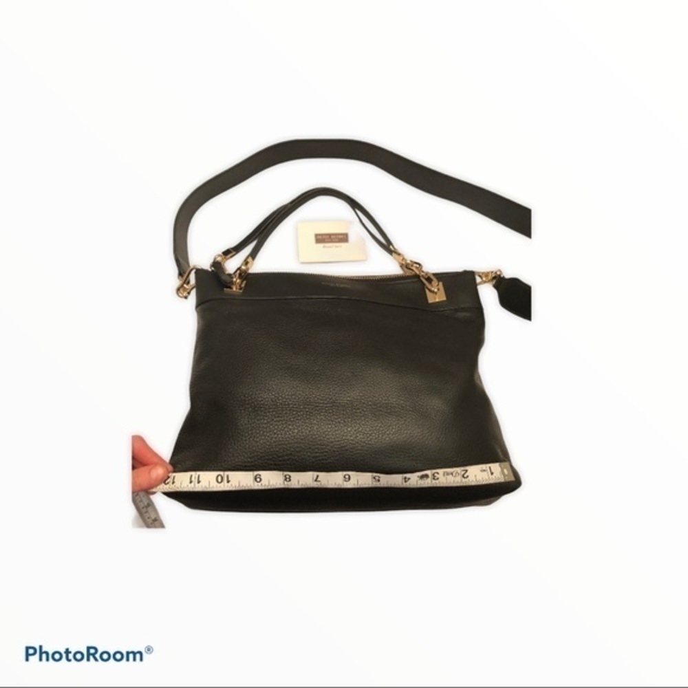 Henri bendel black leather soho messenger bag tags - Picture 4 of 16